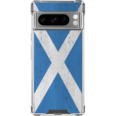 Scotland Flag Distressed Google Pixel 8 Pro Clear Case